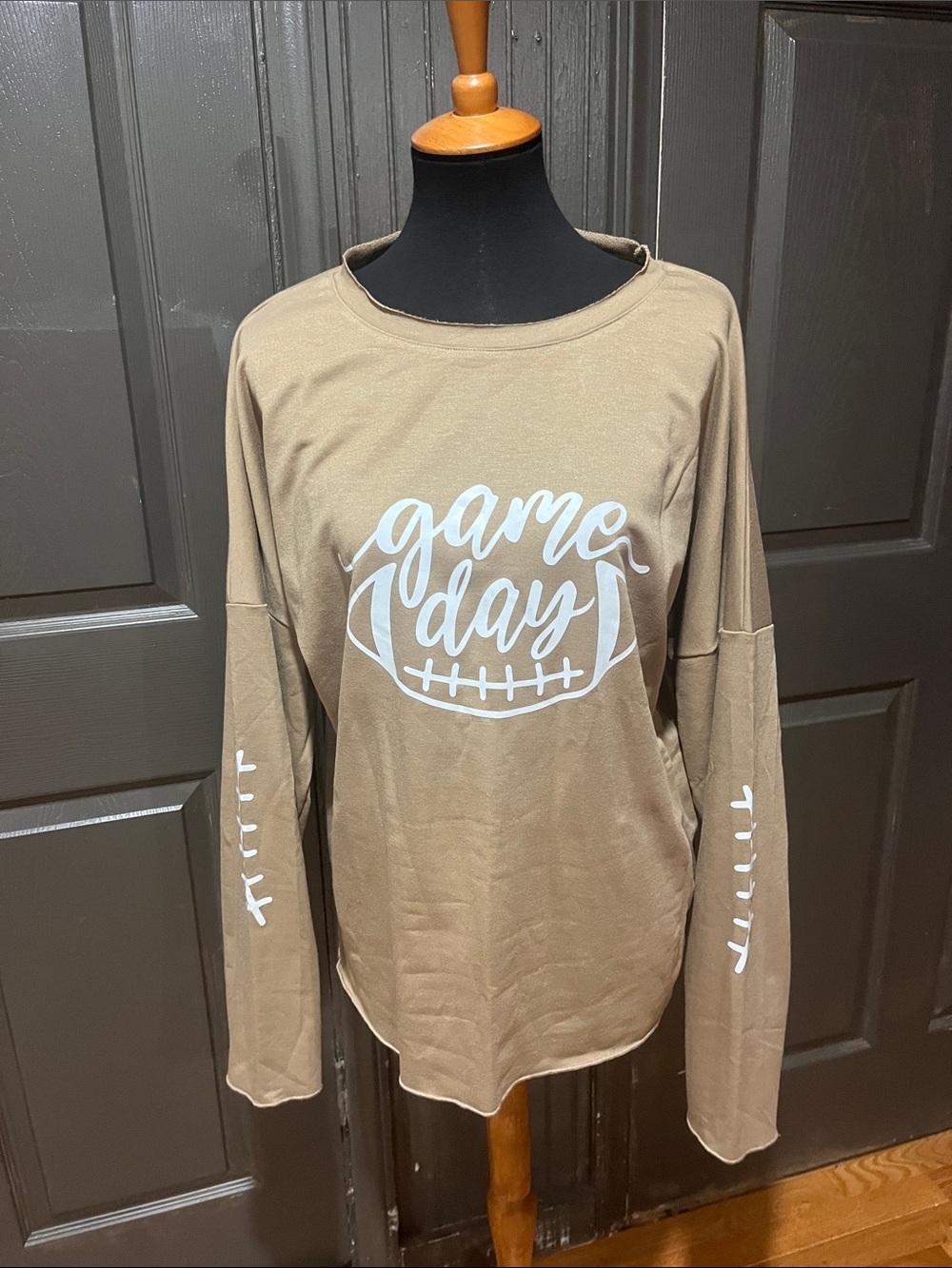 Game Day Long Sleeve Tee - Tan